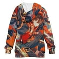 thumbnail image 2 of Genshin Impact Kids Hoodie Raglan Sleeve Hooded Snap Sweatshirt Casual Wear Soft Breathable Outerwear Winter Clothes 12-13Y, 2 of 3