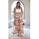 thumbnail image 5 of Pantalones Anchos de Pierna para Mujer, Pantalones Palazzo Florales Fluidos para Mujer, Pantalones Casuales de Verano de Cintura Alta. Estampados Coloridos L, 5 of 7