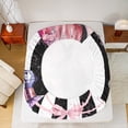 thumbnail image 5 of Homewish Black Pink Dress Full Size Sheets for Girl, Modern Fashion Artwork Bed Sheets, Chic Stripes Lines Sheet Sets, Luxury Bedroom Decor, 4 Pieces, 5 of 7