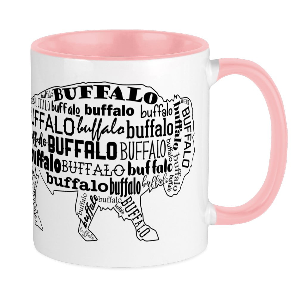 CafePress Buffalo Text Mug 11 oz Ceramic Mug 336386651 