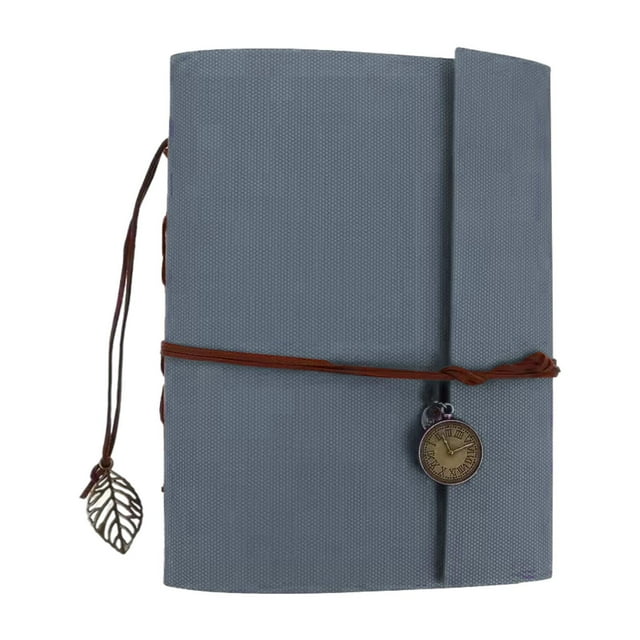 Álbum de Recortes Álbum de Fotos Y Libro de Recuerdos Diario de Viaje con Cubierta de Cuero PU de Estilo Retro Adecuado para Bodas Aniversarios Y Cum Gris