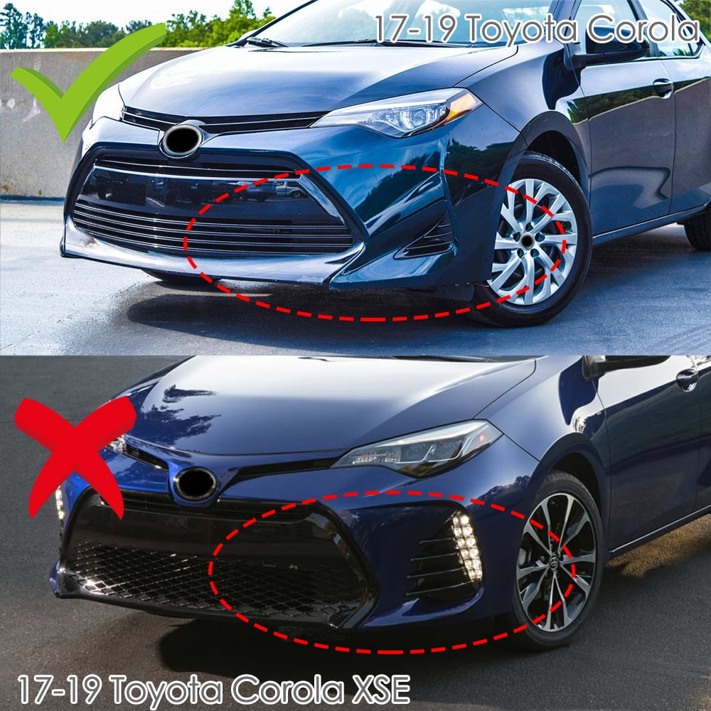Stay Tuned Performance Easy Installation Front Body Kit Bumper Lip, Black, 3 Pieces