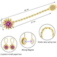 thumbnail image 2 of Crystal Curtain Tiebacks, 2 Pack Star Style Curtain Holdbacks Diamond Clips with Stretchy Wire Rope for Home Office Decoration, 2 of 7