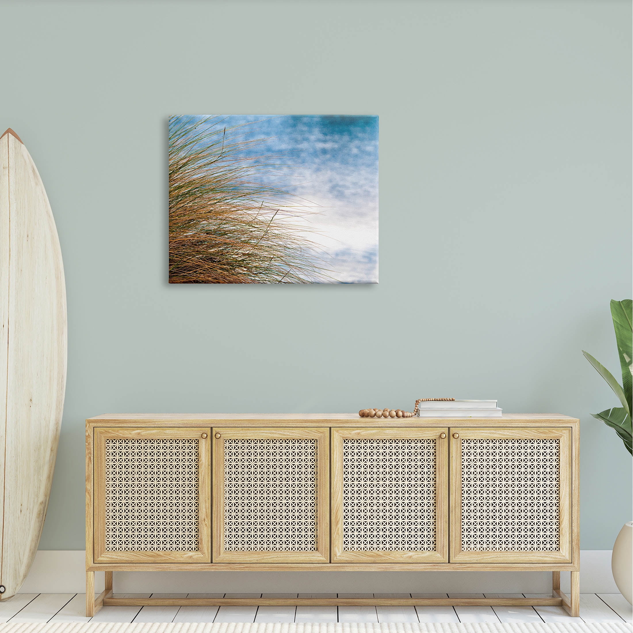 Stupell Industries Summer Beach Reed Grass Photography Photograph Gallery Wrapped Canvas Print Wall Art, Design by Mary Lou Photography