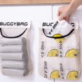 thumbnail image 3 of Hanging Mesh Kitchen Storage Bag Reusable Mesh Net Bag with U-Shaped Opening Wall Mountable Kitchen Mesh Bag for Plastic Bags Trash Bags Shopping Bags Ginger Garlic Potatoes Onion, 3 of 6