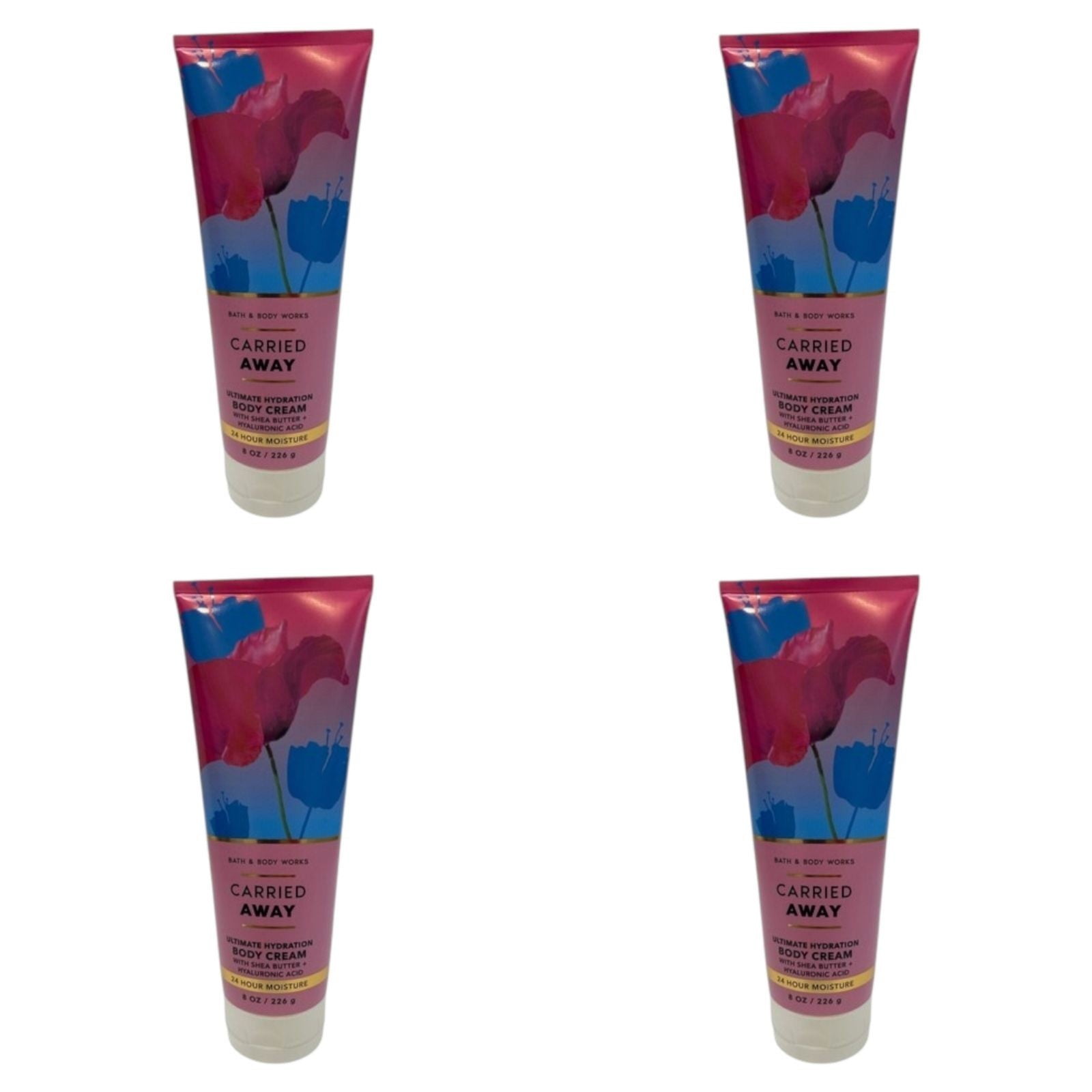 Four 4x (4)Bath and Body Works CARRIED AWAY Ultimate Hydration Body Cream (8 OZ)