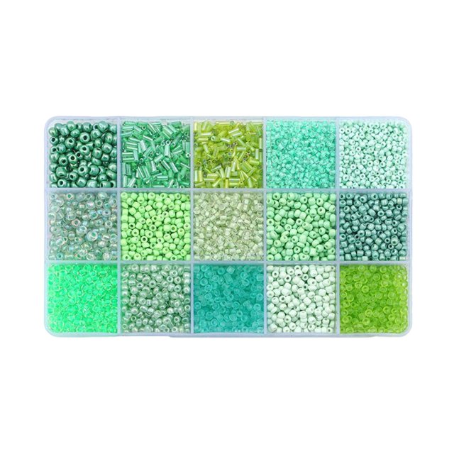 Cuentas espaciadoras de cristal redondas Macarena colores para hacer joyas sueltas manualidades DIY pulseras hechas a mano accesorios verde