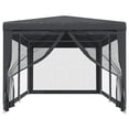 thumbnail image 4 of Carpa para fiesta Casafoyer antracita con 6 muros laterales de malla 3x6 m HDPE, 4 of 5