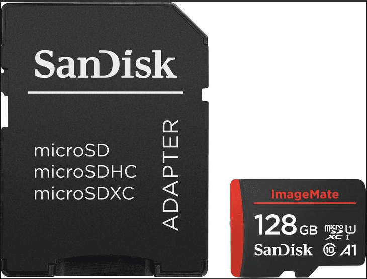 SanDisk 128GB ImageMate MicroSDXC UHS-1 Memory Card with Adapter - C10, U1, Full HD, A1 Micro SD Card - SDSQUAR-128G-AW6KA