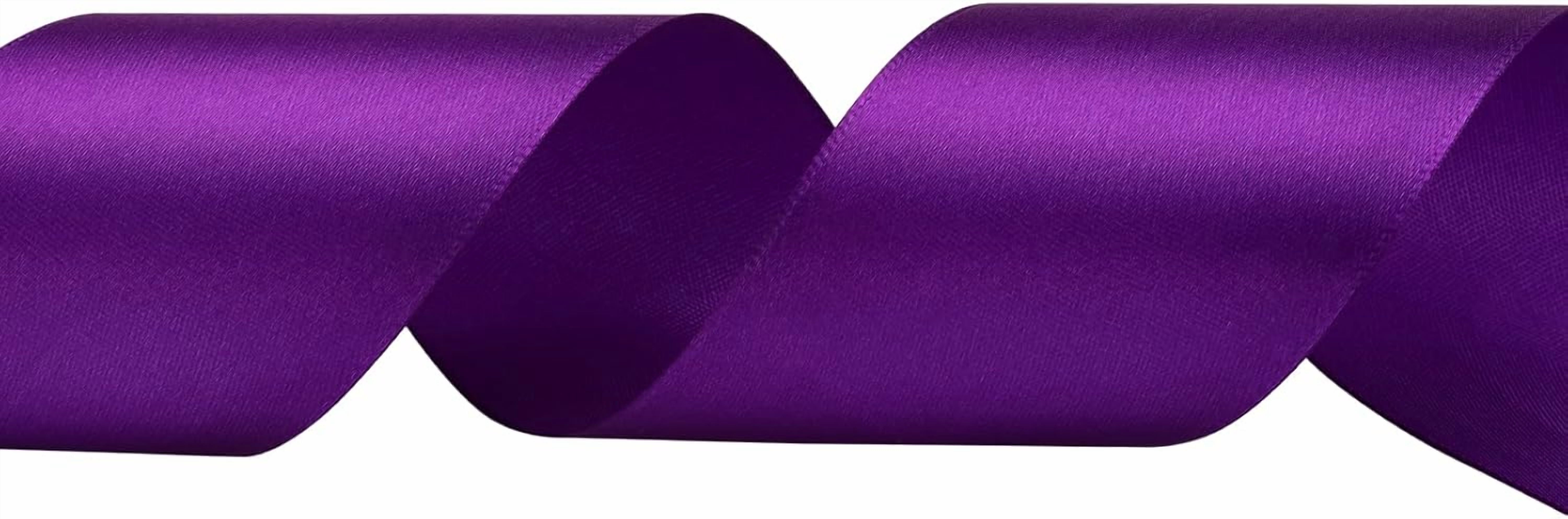 2 inch x 50 Yards Blue Single Face Satin Ribbon Solid Fabric Ribbon for Gift Wrapping Floral Bouquets Wedding Birthday Party Decoration Hair Floral Craft Sewing