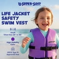 thumbnail image 2 of TRC Recreation Super Soft Child Size Small Life Jacket Swim Vest, Purple, 2 of 7