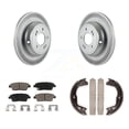 thumbnail image 1 of Transit Auto Rear Disc Coated Rotors Ceramic Pads and Parking Brake Shoes Kit for Car Hyundai Genesis KGC-103031, 1 of 11