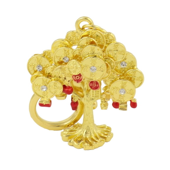 Feng Shui Wealth Tree to Bring 3 Kind of Wealth Keychain Amulet