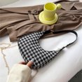 thumbnail image 4 of Taotanxi Women Vintage Houndstooth Printing Clutch Shoulder Bags With Mini Round Purse Pendant Lady Small Crossbody Handbag, 4 of 4