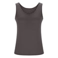 thumbnail image 4 of Women's Plus Size Camisole with Built-in Bra, Sexy V Neck Padded Tank Top, Adjustable Strap Cami Undershirt, Soft Sleepwear Layering Vest, 4 of 7