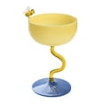 thumbnail image 2 of Vasos de yogur de vidrio de colores resistentes al calor con patas, s pequeños para , copas de postre, para frutas, Bar, cócteles, , base azul amarilla Macarena Cuencos de postre de copa, 2 of 7