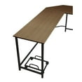 thumbnail image 2 of L Shape Computer Desk with CPU Holder and Casters Brown - Saltoro Sherpi, 2 of 5