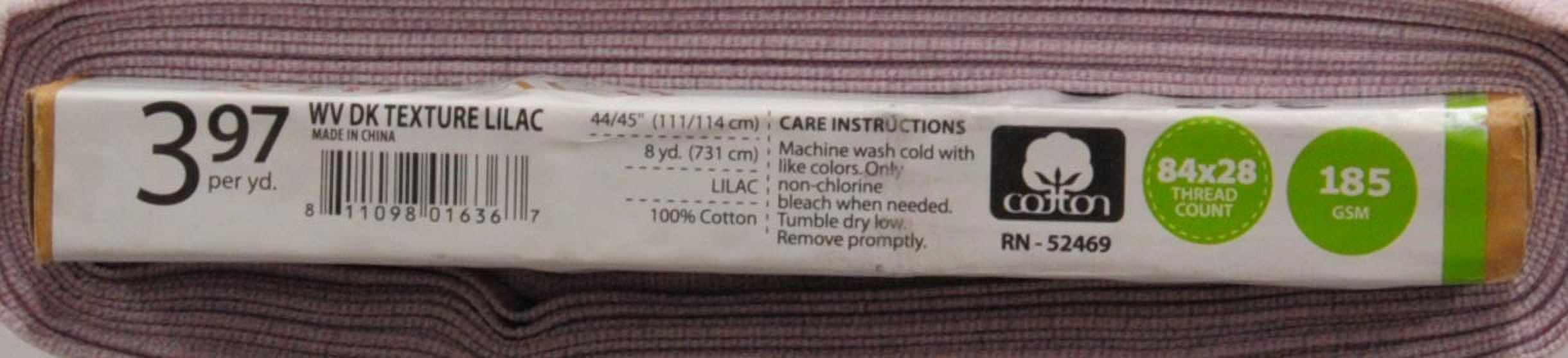 Waverly Inspirations 45" 100% Cotton Textures Sewing & Craft Fabric 8 yd By the Bolt, Lilac