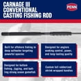 thumbnail image 2 of Penn Carnage III Boat Conventional Casting Fishing Rod, 7’, Loads 50 – 100 Lbs, Black, 2 of 10