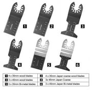 ODOMY 10/23PCS Mix Oscillating Saw Blades Multimaster Blade High Carbon Steel Saw Cut Blades Multi-tool Wood Cutting Tools Kit