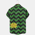 thumbnail image 4 of JURANMO Today's Deals Mens St.Patrick's Day Shirt Irish Clover Printed Hawaiian Shirts Casual Short Sleeve Button Up Blouse Tops White L, 4 of 7