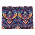 thumbnail image 7 of Yayeee Kitchen Curtains Tier Pair Light Filtering 27"x36" Rod Pocket Short Cafe Window Panel, Geometric Eagle, 7 of 7