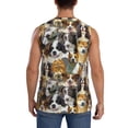 thumbnail image 4 of Haiem Men's Cute Dog Print Tank Tops Summer Sleeveless Cut Off Workout T-Shirts Fitness Vest Athletic Undershirts-Large, 4 of 8