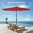 thumbnail image 2 of 9ft Outdoor Patio Umbrella,Outdoor Table Umbrella with Push Button Tilt and Crank,Market Umbrella 6 Sturdy Ribs,Yard Umbrella, 2 of 6