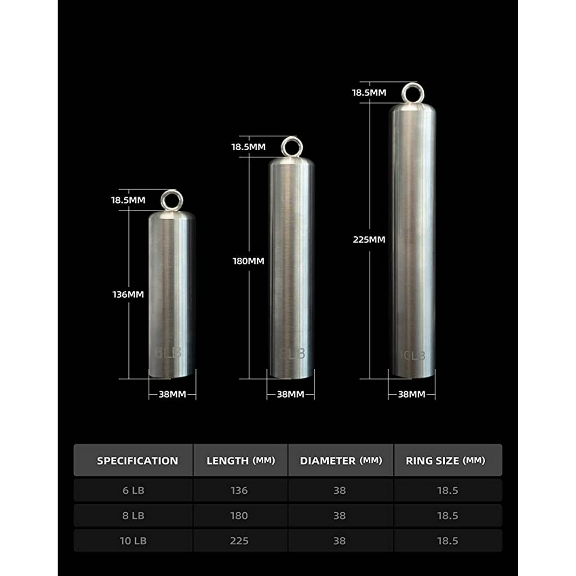 Tungsten Sea Fishing Weights Texas Rig Weights 5PCS TUNGSTEN