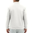 thumbnail image 4 of Zimjoy Mens Quarter Zip Pullover Collared Long Sleeve 1/4 Zip Pullover Mens Casual Big and Tall Shirts for Men Lightweight Quarter Zip Sweatshirt Dress Clothes Men, White L, 4 of 6