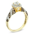 thumbnail image 2 of Rag Jewels 2.00 Ct Round Cut Champagne and White Diamond Engagement Wedding Promise Band Ring 14K Yellow Gold Plated 925 Sterling Silver For Women's -10, 2 of 2