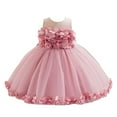 thumbnail image 2 of HUANBAI Girls' Sleeveless Tutu Party Dress With Puffy Skirt Princess Performance Costume For Birthday & Stage Girls Dress Sweet 5-6 Years, 2 of 8