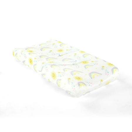 UPC: 0194938029117 | Lush Decor Sunshine Rainbow Soft & P Changing Pad Cover Yellow/Multi Single 16X32X5