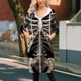 thumbnail image 2 of Zip up Hoodie Women Halloween Hoodies Y2k Basic Layering Hooded Jacket Skeleton Print Sweatshirt for Women Workout Hoodies Long Sleeve Jacket with Pockets Holiday Hoodie, 2 of 5