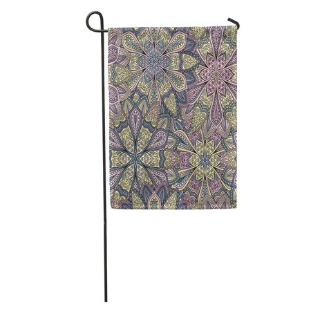 SIDONKU Boho Chic Flower Elegant Floral for Furniture Curtains Mandala Unusual Garden Flag Decorative Flag House Banner 28x40 inch