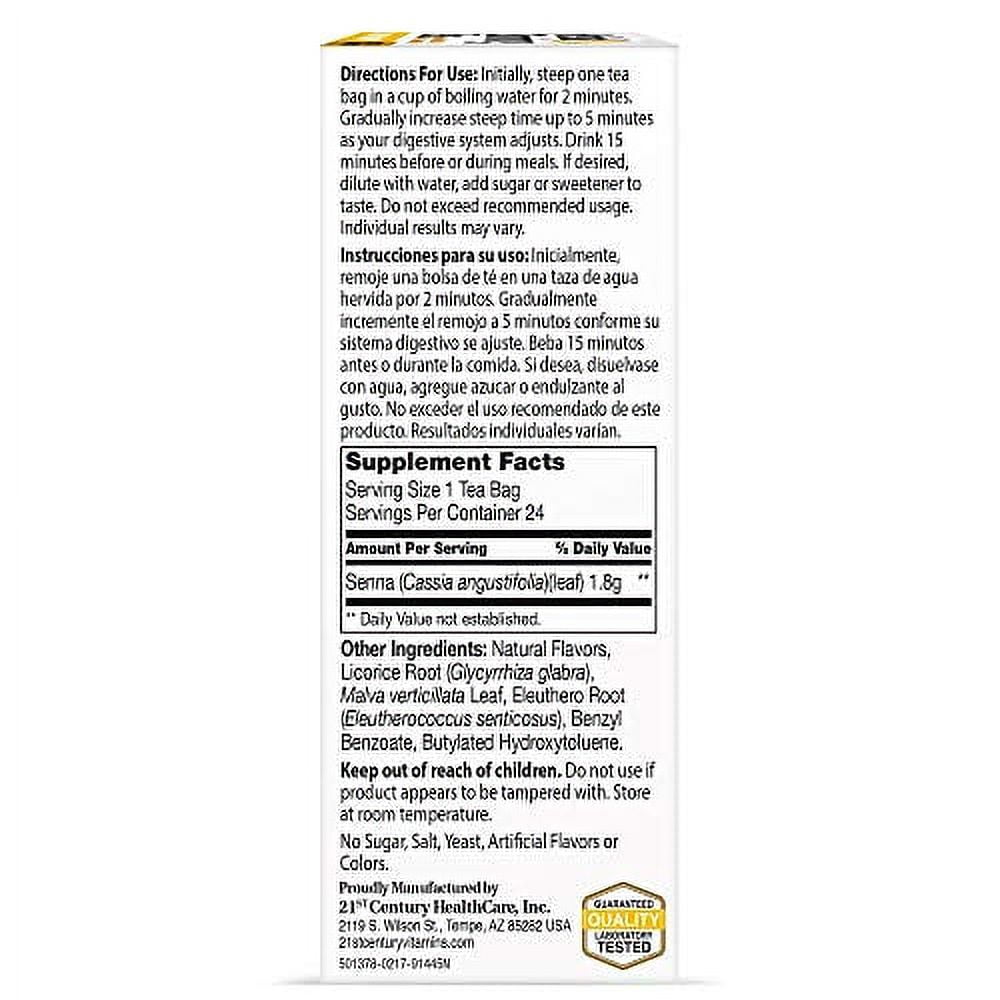 21St Century Herbal Slimming Honey Lemon Tea Bags - 24 Ea, 3 Pack