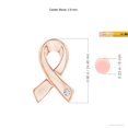thumbnail image 3 of ANGARA Natural Gypsy-Set Diamond Ribbon Pendant in 14K Rose Gold for Women (Size-2.9mm| Color-G| Clarity-VS2) | April Birthstone, Anniversary, Jewelry Gift for Women | Natural Diamond Necklace, 3 of 7