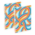thumbnail image 6 of Retro Rainbow Abstract Spiral Journal Notebook College Ruled Notebook 8.3" x 5.7" A5 Lined Thick Paper Page, 6 of 6