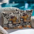 thumbnail image 4 of Throw Pillow Covers 18x18 Inch Set of 2 Orange Pumpkin Truck Halloween Decorative Pillow Covers Trick Or Treat Cobweb Cushion Cover Pillowcase for Sofa Couch Bed Home Decor, 4 of 9