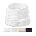thumbnail image 1 of Cordones Handshop, anchos y planos, atléticos, 8 mm, 100 cm, blancos (2 pares), 1 of 7