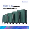 thumbnail image 3 of Set de 4 Maletas Check In ABS Resistente Amplias y Ligeras Verde Unitalla, 3 of 12