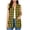 Yellow, variant on Chiccall Women's Floral Print Sleeveless Vest Cardigan Open Front V Neck Long Line Layering Waistcoat with Side Pockets