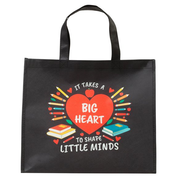 Reusable Grocery Bag with Bottle Holder , Reusable Shopping Bag for groceries, Multipurpose Tote Bag Teacher Design