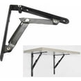 thumbnail image 4 of Juego de 2 soportes para estantes de 150 mm, soporte plegable Soporte plegable para pared Soporte para estante en ángulo de 90 grados Soportes para estante plegables de metal (6 pulgadas), 4 of 5