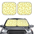 thumbnail image 2 of JUNZAN Bananas Pattern Car Windshield Sun Shade | Reflective Sunshade | Foldable 2-Piece Sun Shield Protect Your Car | Fits Sedans, SUVs, Hatchbacks-Large, 2 of 6