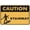 Warning Sign 1, variant on Caution Stairway Sign Funny Decor For House Door Office Business Yard,Metal Aluminum Rust Free Sign - 8"x12", Pre-Drilled Holes, Weather Resistant