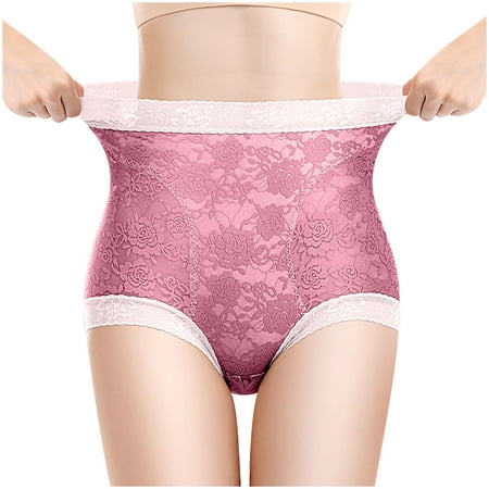 

TIANEK Summer Lace Abdomen High Waist And Hip Lift Comfortable Body Sculpting Briefs Lace Panties for Women Reduced