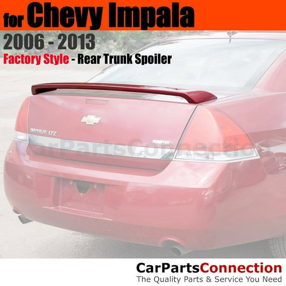 Trunk Spoiler Compatible With 2006 2007 2008 2009 2010 2011 2012 2013 Chevrolet Impala All Factory Style Painted Color WA9260 Red