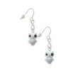 thumbnail image 3 of Delight Jewelry Resin White Snow Owl Silver tone Infinity French Earrings, 3 of 4