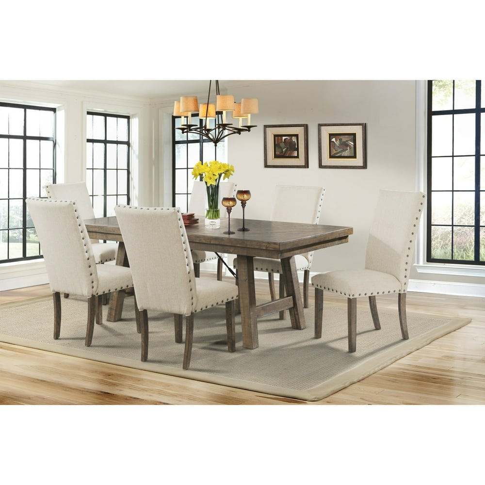 Picket House Furnishings Dex 7PC Dining SetTable & 6 Upholstered Side